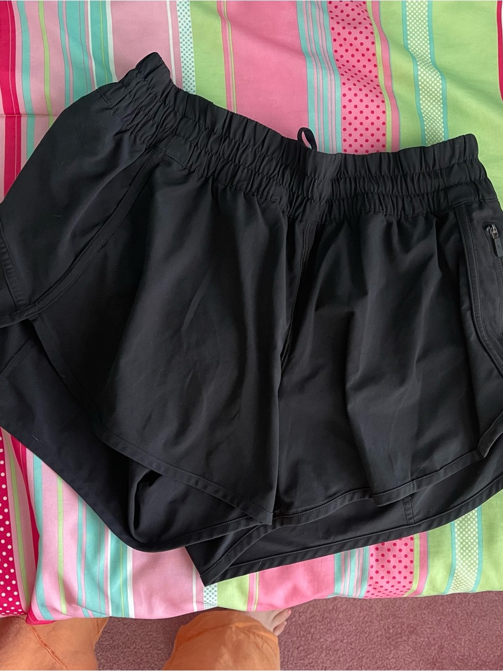 Lululemon black running shorts